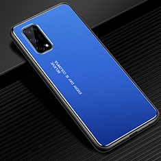 Handyhülle Hülle Luxus Aluminium Metall Tasche für Realme X7 Pro 5G Blau