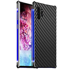 Handyhülle Hülle Luxus Aluminium Metall Tasche für Samsung Galaxy Note 10 Plus Blau