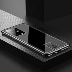 Handyhülle Hülle Luxus Aluminium Metall Tasche für Samsung Galaxy S20 Plus Schwarz
