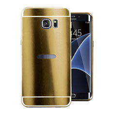 Handyhülle Hülle Luxus Aluminium Metall Tasche für Samsung Galaxy S7 Edge G935F Gold