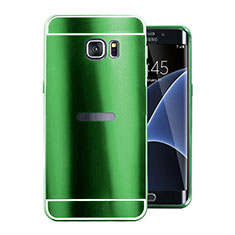 Handyhülle Hülle Luxus Aluminium Metall Tasche für Samsung Galaxy S7 Edge G935F Grün