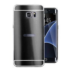 Handyhülle Hülle Luxus Aluminium Metall Tasche für Samsung Galaxy S7 Edge G935F Schwarz