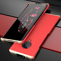 Handyhülle Hülle Luxus Aluminium Metall Tasche für Vivo Nex 3 Gold und Rot