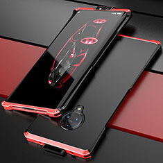 Handyhülle Hülle Luxus Aluminium Metall Tasche für Vivo Nex 3 Rot und Schwarz