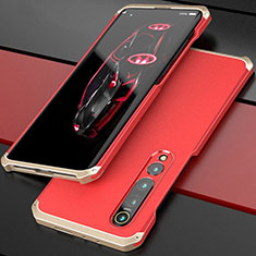 Handyhülle Hülle Luxus Aluminium Metall Tasche für Xiaomi Mi 10 Pro Gold und Rot