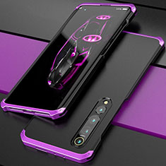 Handyhülle Hülle Luxus Aluminium Metall Tasche für Xiaomi Mi 10 Pro Violett