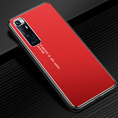 Handyhülle Hülle Luxus Aluminium Metall Tasche für Xiaomi Mi 10 Ultra Rot