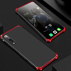 Handyhülle Hülle Luxus Aluminium Metall Tasche für Xiaomi Mi A3 Lite Rot und Schwarz
