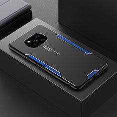 Handyhülle Hülle Luxus Aluminium Metall Tasche für Xiaomi Poco X3 Blau
