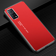 Handyhülle Hülle Luxus Aluminium Metall Tasche für Xiaomi Redmi K30S 5G Rot
