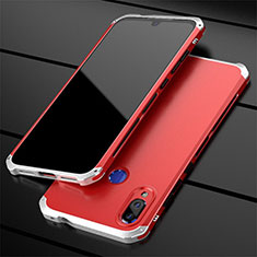 Handyhülle Hülle Luxus Aluminium Metall Tasche für Xiaomi Redmi Note 7 Pro Rot