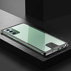 Handyhülle Hülle Luxus Aluminium Metall Tasche LK1 für Samsung Galaxy Note 20 5G Schwarz