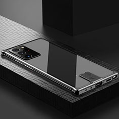 Handyhülle Hülle Luxus Aluminium Metall Tasche LK1 für Samsung Galaxy Note 20 Ultra 5G Schwarz