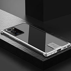 Handyhülle Hülle Luxus Aluminium Metall Tasche LK1 für Samsung Galaxy Note 20 Ultra 5G Silber