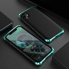Handyhülle Hülle Luxus Aluminium Metall Tasche M01 für Apple iPhone 11 Grün