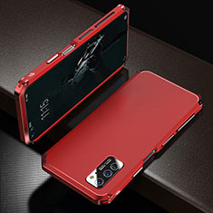 Handyhülle Hülle Luxus Aluminium Metall Tasche M01 für Huawei Honor View 30 Pro 5G Rot