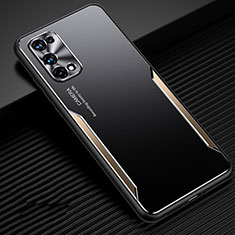 Handyhülle Hülle Luxus Aluminium Metall Tasche M01 für Realme X7 5G Gold