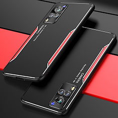 Handyhülle Hülle Luxus Aluminium Metall Tasche M01 für Vivo X60 5G Rot