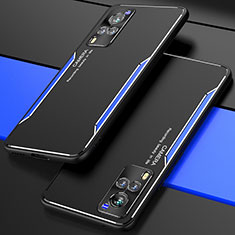 Handyhülle Hülle Luxus Aluminium Metall Tasche M01 für Vivo X60T 5G Blau