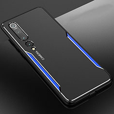 Handyhülle Hülle Luxus Aluminium Metall Tasche M01 für Xiaomi Mi 10 Pro Blau