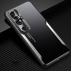 Handyhülle Hülle Luxus Aluminium Metall Tasche M01 für Xiaomi Mi 10 Ultra Silber