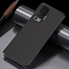 Handyhülle Hülle Luxus Aluminium Metall Tasche M02 für Vivo X50 Pro 5G Schwarz
