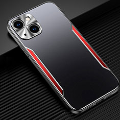 Handyhülle Hülle Luxus Aluminium Metall Tasche M05 für Apple iPhone 13 Mini Rot