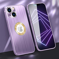 Handyhülle Hülle Luxus Aluminium Metall Tasche M08 für Apple iPhone 13 Violett