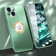 Handyhülle Hülle Luxus Aluminium Metall Tasche M08 für Apple iPhone 14 Grün