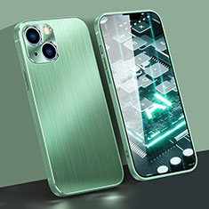 Handyhülle Hülle Luxus Aluminium Metall Tasche M09 für Apple iPhone 14 Plus Grün