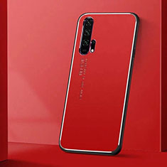 Handyhülle Hülle Luxus Aluminium Metall Tasche T01 für Huawei Honor 20 Pro Rot
