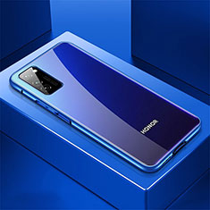 Handyhülle Hülle Luxus Aluminium Metall Tasche T01 für Huawei Honor V30 5G Blau