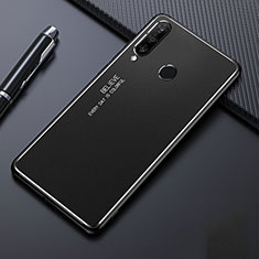 Handyhülle Hülle Luxus Aluminium Metall Tasche T01 für Huawei P30 Lite Schwarz