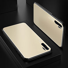 Handyhülle Hülle Luxus Aluminium Metall Tasche T01 für Huawei P30 Pro Gold