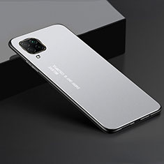 Handyhülle Hülle Luxus Aluminium Metall Tasche T01 für Huawei P40 Lite Silber