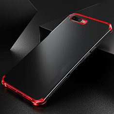 Handyhülle Hülle Luxus Aluminium Metall Tasche T01 für Oppo R15X Rot