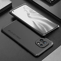 Handyhülle Hülle Luxus Aluminium Metall Tasche T01 für Xiaomi Mi 11 5G Schwarz