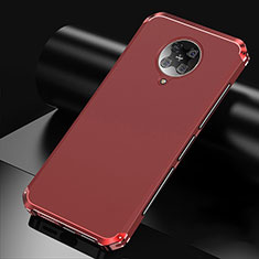 Handyhülle Hülle Luxus Aluminium Metall Tasche T01 für Xiaomi Poco F2 Pro Rot