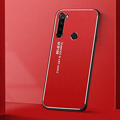 Handyhülle Hülle Luxus Aluminium Metall Tasche T01 für Xiaomi Redmi Note 8 Rot