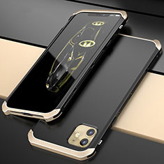 Handyhülle Hülle Luxus Aluminium Metall Tasche T02 für Apple iPhone 11 Gold