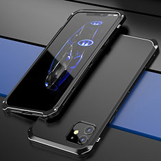 Handyhülle Hülle Luxus Aluminium Metall Tasche T02 für Apple iPhone 11 Schwarz