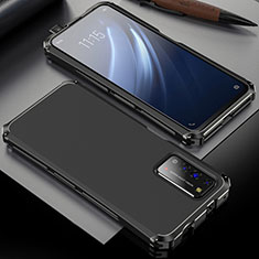 Handyhülle Hülle Luxus Aluminium Metall Tasche T02 für Huawei Honor X10 5G Schwarz
