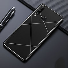 Handyhülle Hülle Luxus Aluminium Metall Tasche T02 für Huawei P30 Lite Schwarz