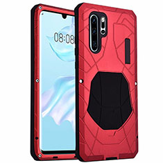 Handyhülle Hülle Luxus Aluminium Metall Tasche T02 für Huawei P30 Pro Rot