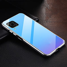 Handyhülle Hülle Luxus Aluminium Metall Tasche T02 für Huawei P40 Lite Hellblau