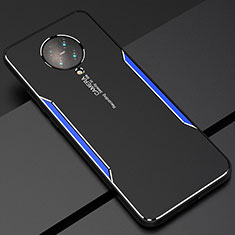 Handyhülle Hülle Luxus Aluminium Metall Tasche T02 für Xiaomi Redmi K30 Pro 5G Blau