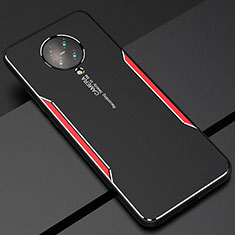 Handyhülle Hülle Luxus Aluminium Metall Tasche T02 für Xiaomi Redmi K30 Pro 5G Rot