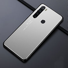 Handyhülle Hülle Luxus Aluminium Metall Tasche T02 für Xiaomi Redmi Note 8 Silber