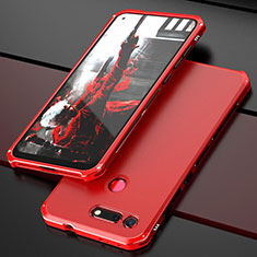 Handyhülle Hülle Luxus Aluminium Metall Tasche T03 für Huawei Honor View 20 Rot