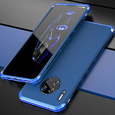 Handyhülle Hülle Luxus Aluminium Metall Tasche T03 für Huawei Mate 30 5G Blau